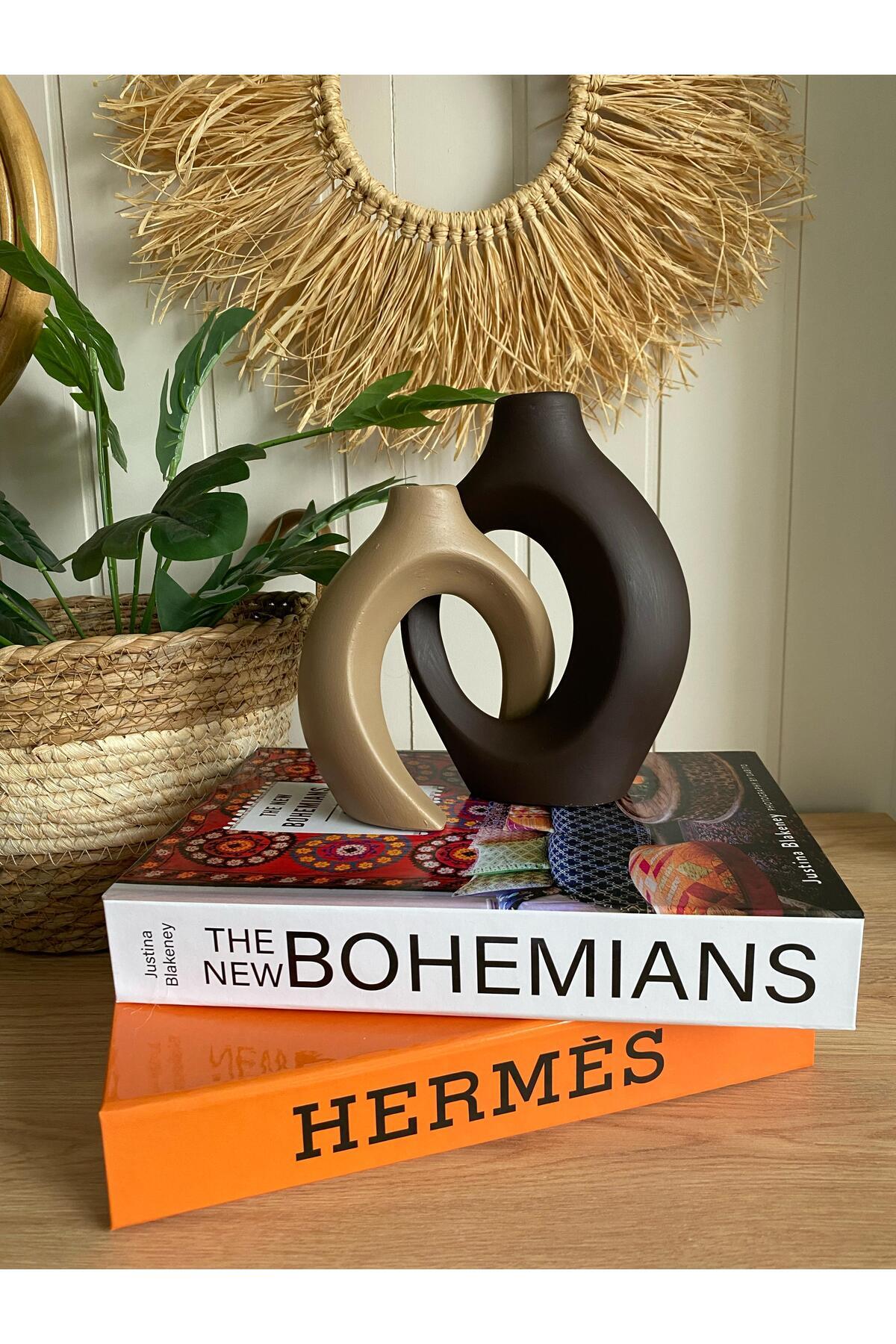 Sarmaşık Sevgili Bohem Vazo 2’li Set | 18,5 & 15 cm