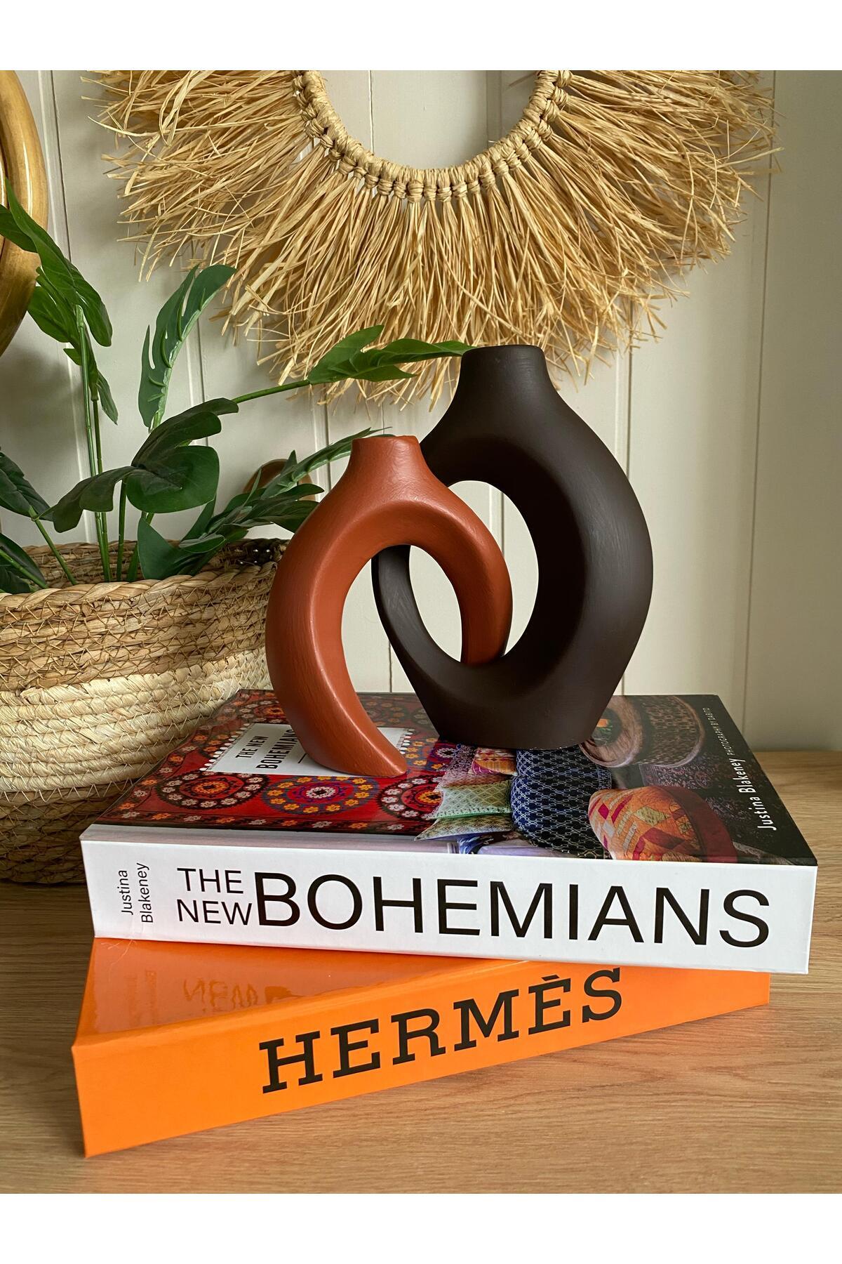 Sarmaşık Sevgili Bohem Vazo 2’li Set | 18,5 & 15 cm