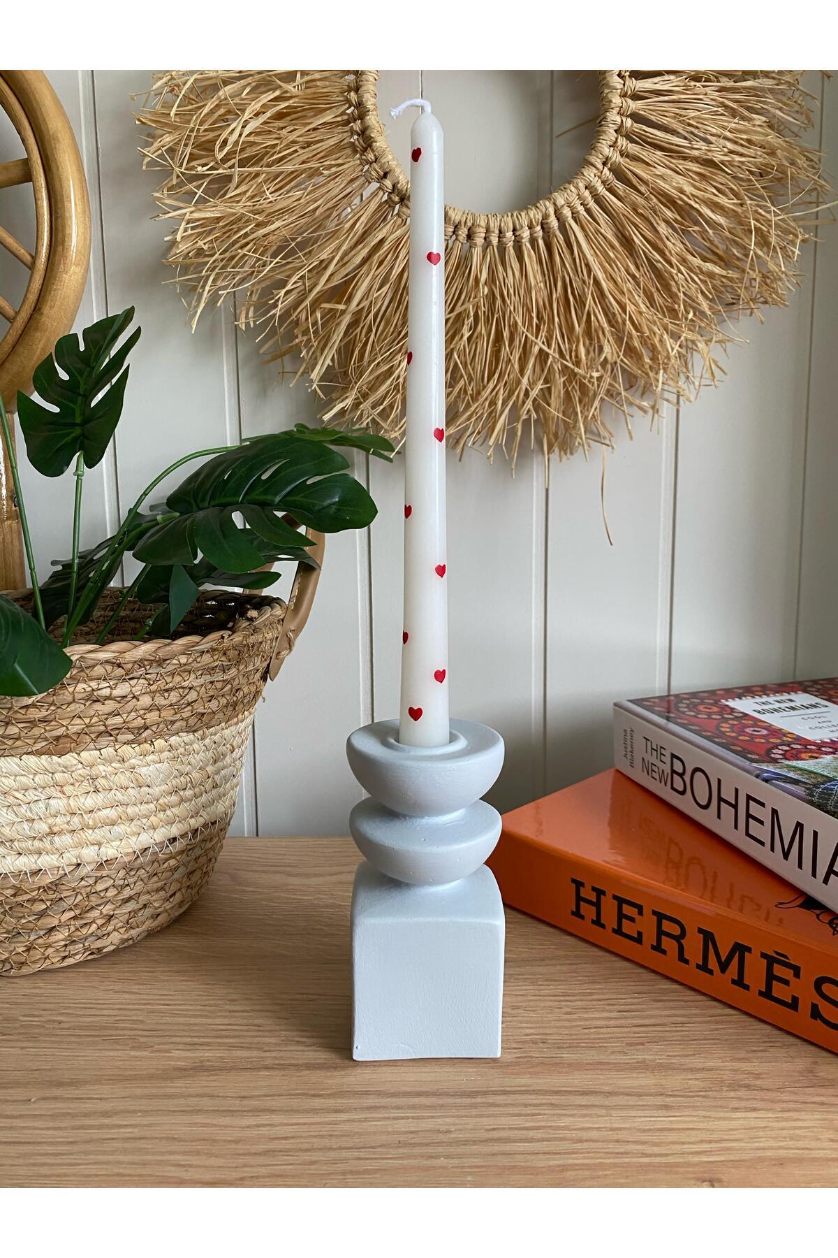 Dekoratif Tekli Şamdanlık ve 3 Katlı Mumluk - Modern Metal Tasarım